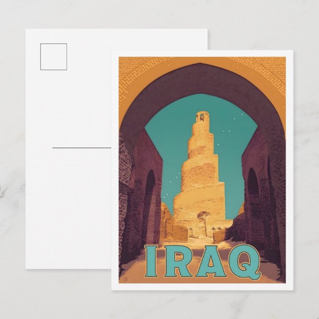 Carte Postale Voyage Irak Vintage  (Devant / Derrière)