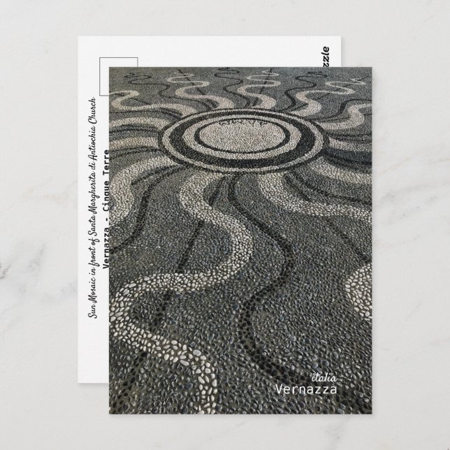 Carte Postale Voyage | Italie - Vernazza, Cinque Terre Mosaic (Devant / Derrière)