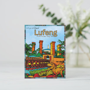 Carte Postale voyage Lufeng Chine vallée des dinosaures