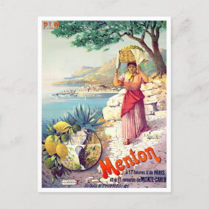 Carte Postale Voyage millésime Menton France