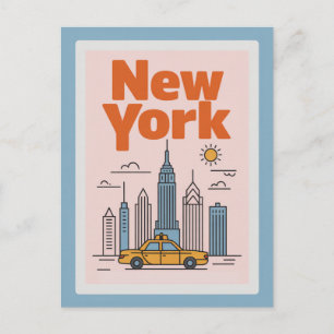 Carte Postale Voyage minimaliste à New York City