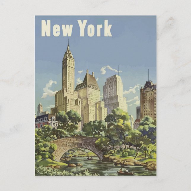 Carte Postale Voyage New York City Vintage (Devant)