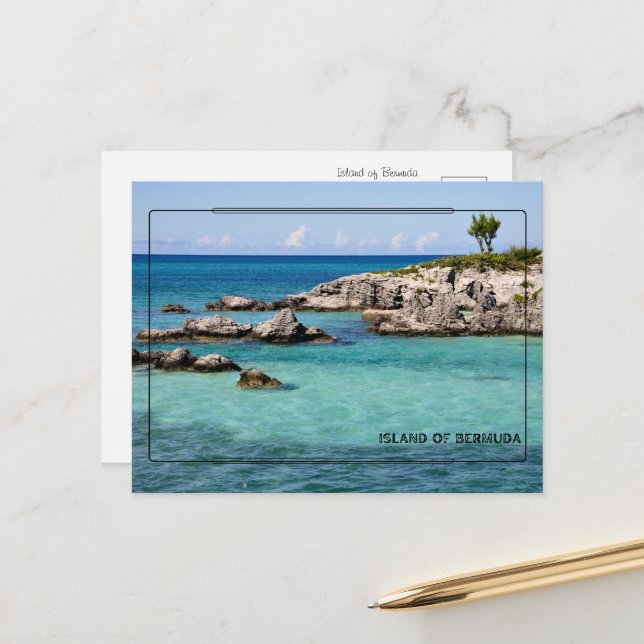 Carte Postale Voyage Paradis Tropical  (Devant/Arrière en situation)