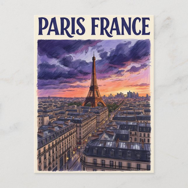 Carte Postale Voyage Paris France  (Devant)