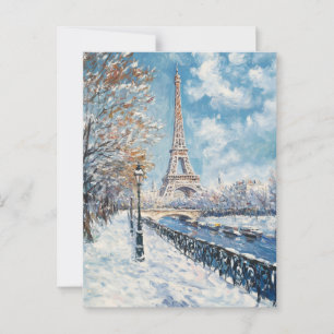 Carte postale Voyage Peinture à l'huile vintage Pa