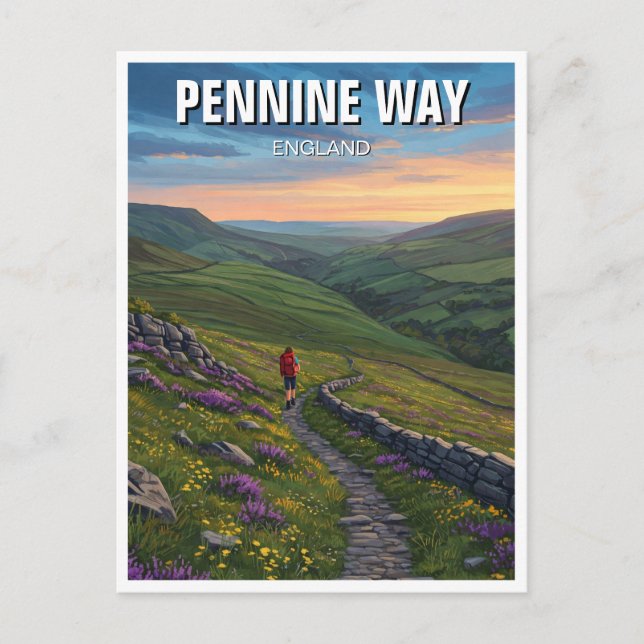 Carte Postale Voyage Pennine Way Angleterre (Devant)