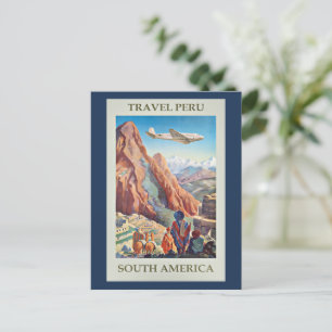Carte Postale Voyage Pérou, poster vintage,