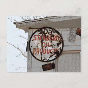 Carte Postale Voyage publicitaire rouillé sur la route 66