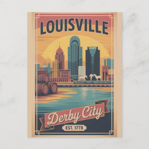 Carte Postale Voyage rétro à Louisville Kentucky Derby City