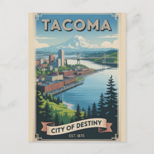 Carte Postale Voyage Rétro à Tacoma Washington