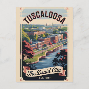 Carte Postale Voyage Rétro à Tuscaloosa Alabama