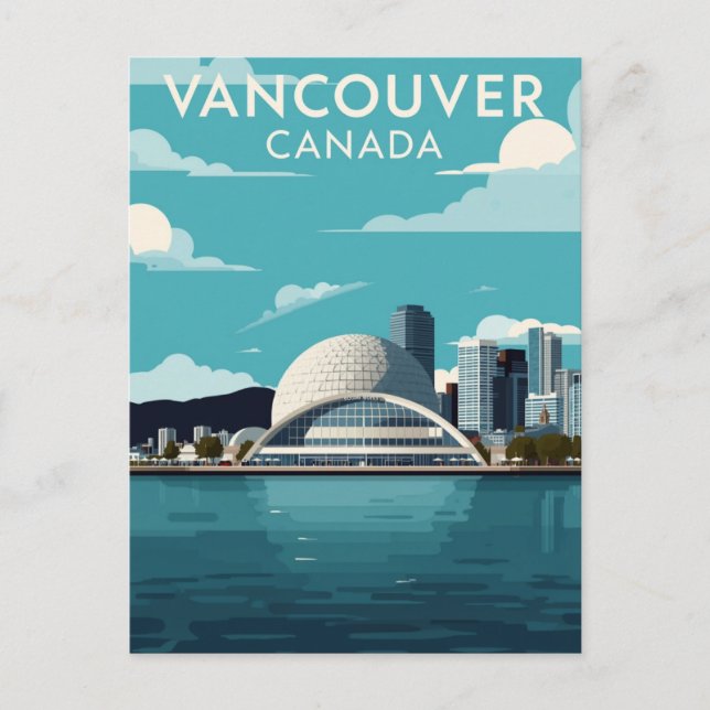 Carte Postale Voyage Rétro à Vancouver Canada (Devant)
