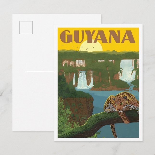Carte Postale Voyage Rétro Guyana  (Devant / Derrière)