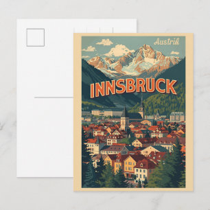 Carte Postale Voyage rétro Innsbruck Tyrol - Cadeaux des Alpes a