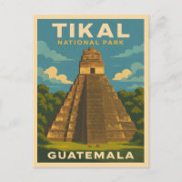 Voyage Rétro Vintage Parc National Tikal Guatemala