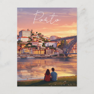 Carte Postale Voyage romantique à Porto au Portugal