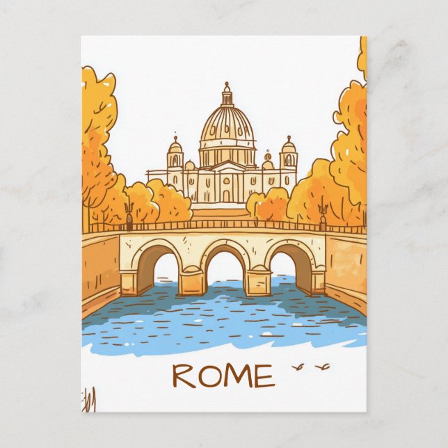 Carte Postale Voyage Rome Italie (Devant)