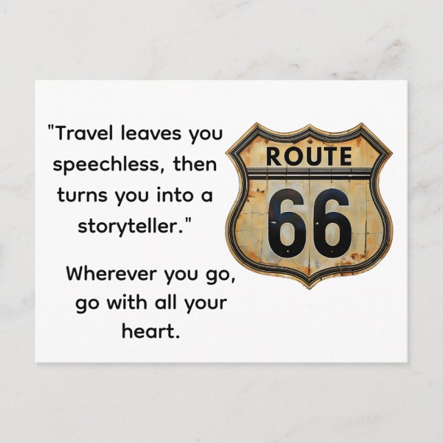 Carte postale Voyage Route 66 (Devant)