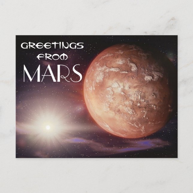 Carte Postale Voyage spatial MARS (Devant)