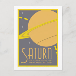 Carte postale Voyage spatial - Saturne