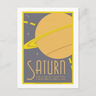 Carte postale Voyage spatial - Saturne