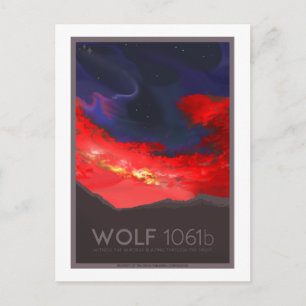 Carte postale Voyage spatial - Wolf 1061b