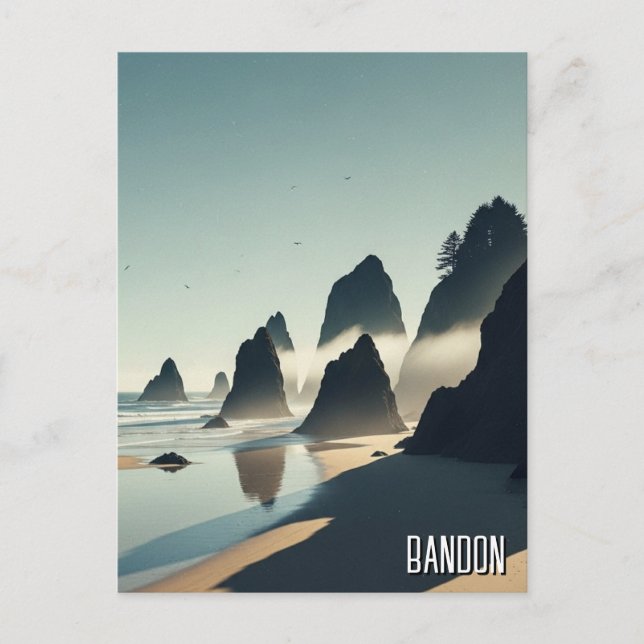Carte Postale Voyage sur la côte de l'Oregon à Bandon (Devant)