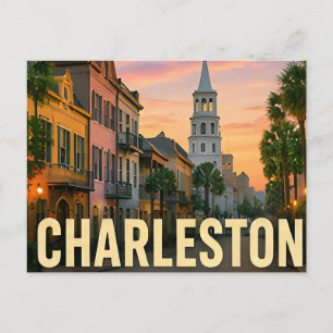 Carte Postale Voyage sur la côte historique de Charleston en Car