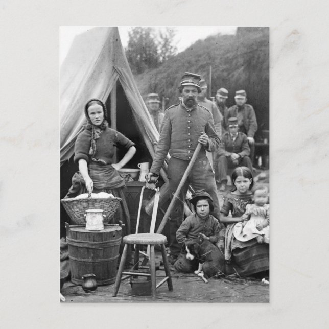 Carte Postale Voyage sur la route de la guerre civile, 1861 (Devant)