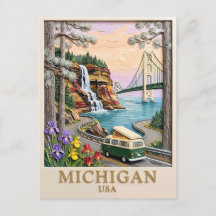 Voyage sur la route Michigan USA Pictured Rocks Va