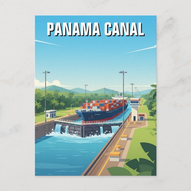 Carte Postale Voyage sur le canal de Panama (Devant)