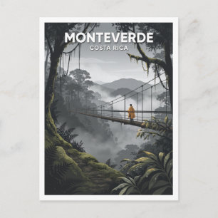 Carte Postale Voyage sur les ponts suspendus de la forêt nuageus