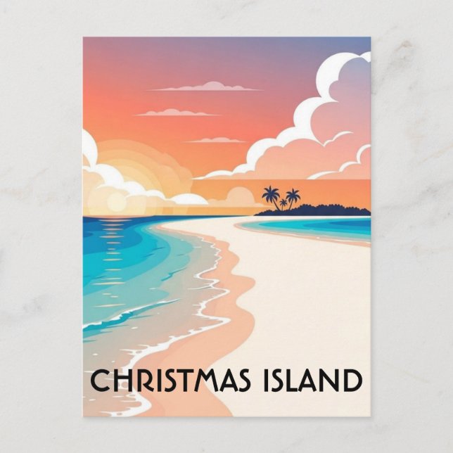 Carte Postale Voyage sur l'île Christmas (Devant)