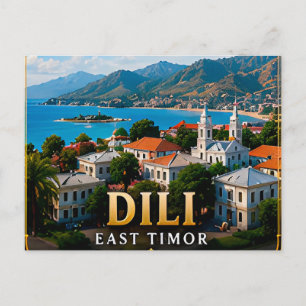 Carte Postale Voyage sur l'île tropicale de Dili Timor-Leste 📍
