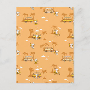 Carte Postale Voyage sur route   Peanuts Snoopy Beach Motif