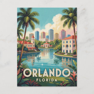 Carte Postale Voyage tropical à Orlando Floride 