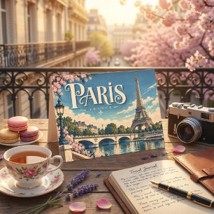 Carte Postale  Voyage vacances France, tour Eiffel 