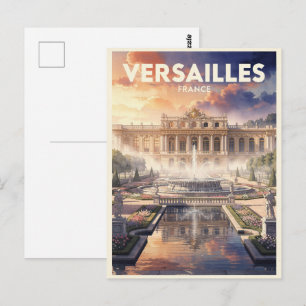 Carte Postale Voyage vers Versailles France Vintage