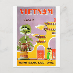 Carte Postale voyage vietnam vintage
