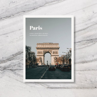 Carte Postale Voyage Ville Nom de Pays Photo Blanc