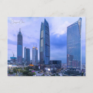 Carte Postale Voyage ville vintage Dongguan Chine vacances rétro
