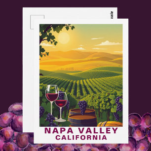 Carte Postale Voyage vinicole dans la vallée de Napa, Californie