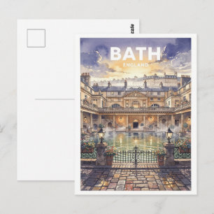 Carte Postale Voyage vintage à Bath en Angleterre