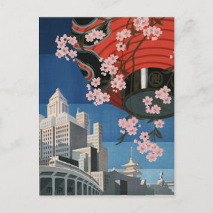 Carte Postale Voyage vintage à Tokyo