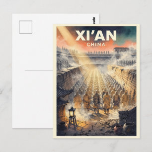 Carte Postale Voyage vintage à Xi'an Chine