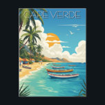 Carte Postale Voyage vintage au Cap Vert<br><div class="desc">Le Cap-Vert, archipel au large de la côte nord-ouest de l'Afrique, est un mélange captivant de beauté naturelle étonnante, de culture vivante et d'histoire riche. Composé de dix îles volcaniques dans l'océan Atlantique, le pays offre des paysages variés, des vallées verdoyantes de Santo Antão aux plages dorées de Sal et...</div>