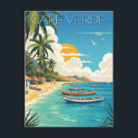 Carte Postale Voyage vintage au Cap Vert<br><div class="desc">Le Cap-Vert, archipel au large de la côte nord-ouest de l'Afrique, est un mélange captivant de beauté naturelle étonnante, de culture vivante et d'histoire riche. Composé de dix îles volcaniques dans l'océan Atlantique, le pays offre des paysages variés, des vallées verdoyantes de Santo Antão aux plages dorées de Sal et...</div>