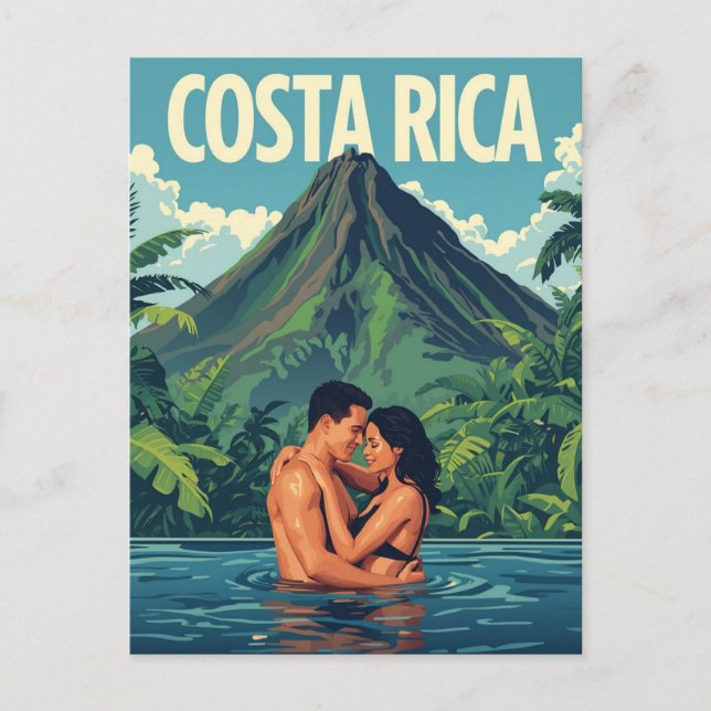 Carte Postale Voyage vintage au Costa Rica (Devant)