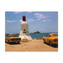 carte postale voyage vintage Australie voitures ré