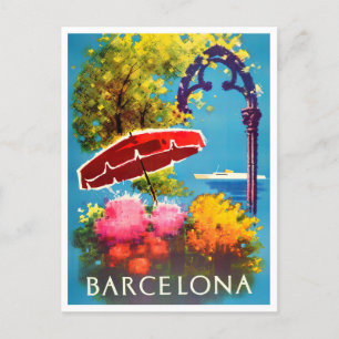 Carte Postale Voyage vintage Barcelone Espagne